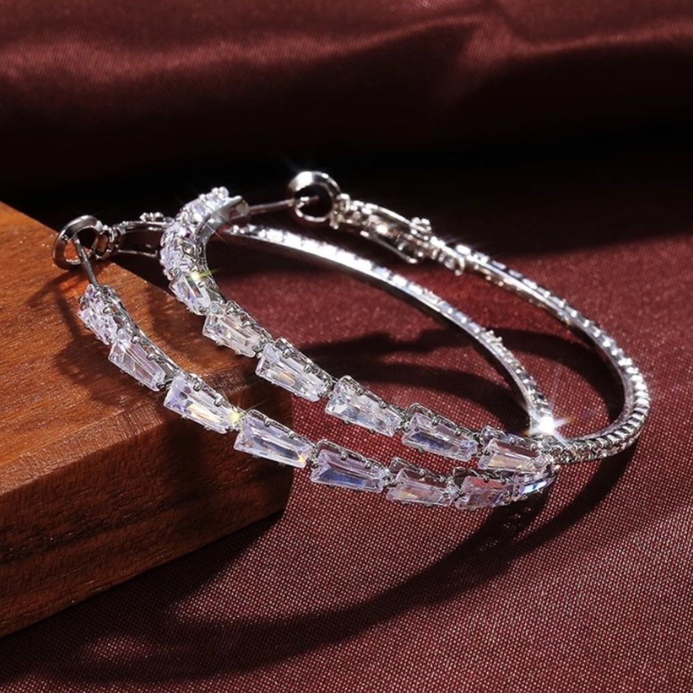 Glam Hoop Crystal Earrings